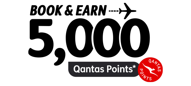 Book and earn 5000 Qantas Points