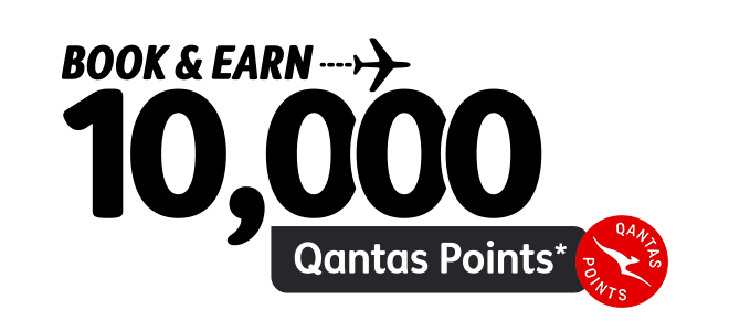 Book and earn 10,000 Qantas Points